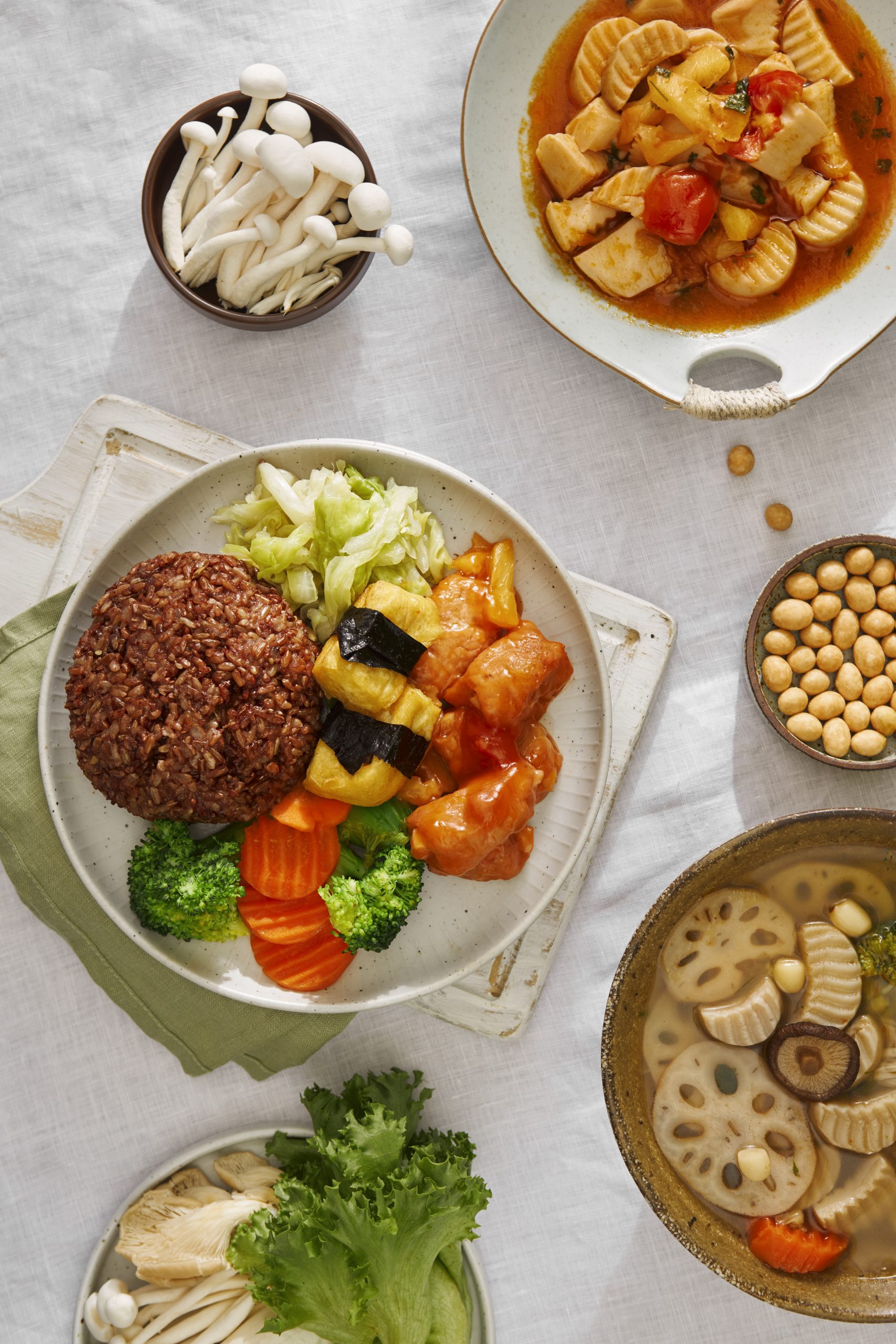 top-view-veggie-dish-still-life